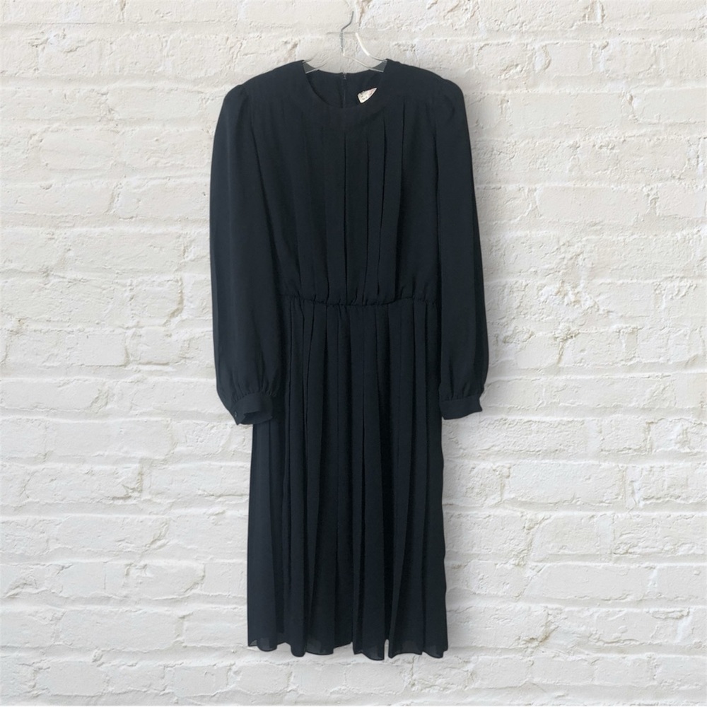 VTG Black Witchy Dress Gothcore Whimsigoth Dark Academia Medium
